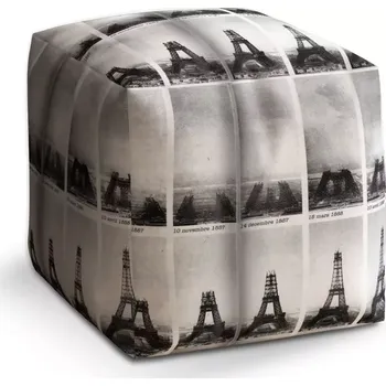 Taburet Taburet Kostka Eiffelova věž stavba: 40x40x40 cm - Sablio