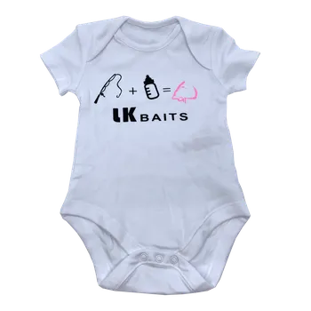 Kojenecký body LK Baits body krátký rukáv Triatlon 9-12 měsíců růžový nápis