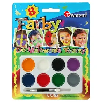 Set školních potřeb Farby do malowania twarzy 8 kolorów