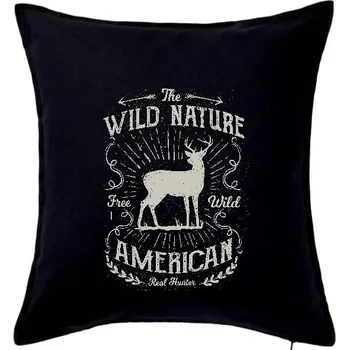 Polštář Wild Nature - Polštář 50x50 - 50x50 - Pouze potah ( Černá )