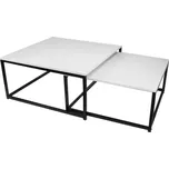 MOB Set 2 ks konferenčních stolků Tempo Kondela Hustler Typ 1 (bílá matná + černá)