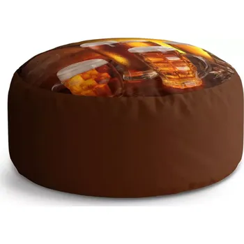 Sedací pytel Kulatý taburet Circle Krýgly s pivem: 38x48 cm - Sablio