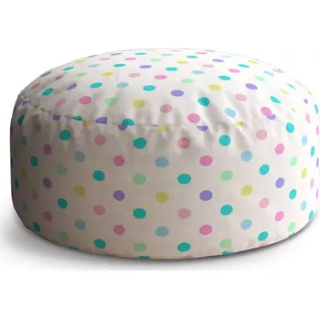 Sedací pytel Kulatý taburet Circle Puntík vedle puntíku: 38x48 cm - Sablio