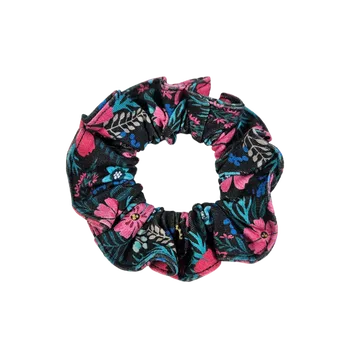 Ebbie Scrunchie gumička - RŮŽOVÉ KVĚTY Velikost: střední