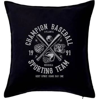 Polštář Champion Baseball - Polštář 50x50 - 50x50 - Pouze potah ( Černá )