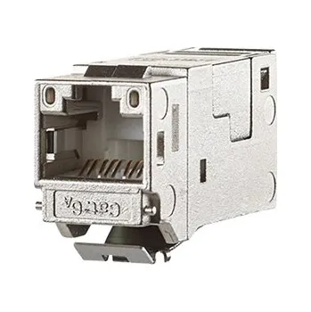 Síťový konektor METZ CONNECT E-DAT Keystone konektor RJ45 kat. 6a, stíněný, 180°, montáž bez nástrojů (130910KI) - 26.11.0758