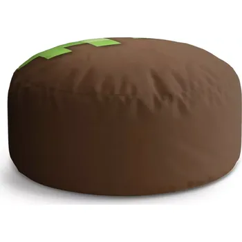 Sedací pytel Kulatý taburet Circle Green Blocks 2: 38x48 cm - Sablio