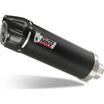 Výfuk pro motocykl 2 koncovky výfuku MIVV GP H.034.L2SC Carbon with carbon cap