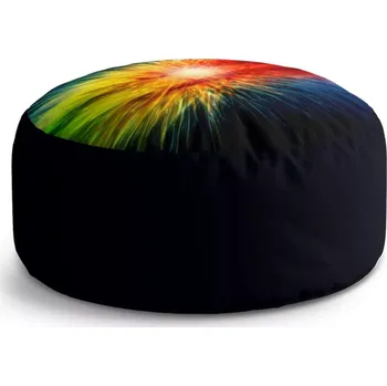 Sedací pytel Kulatý taburet Circle Barevná exploze: 38x48 cm - Sablio