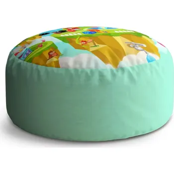 Sedací pytel Kulatý taburet Circle Dětský motiv 2: 38x48 cm - Sablio