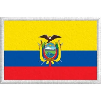 Vlajka Pelisport Ekvádorská vlajka tištěná nášivka 6 x 4 cm