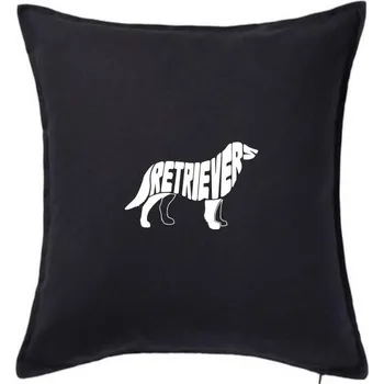 Polštář Retrívr - Polštář 50x50 - 50x50 - Pouze potah ( Černá )