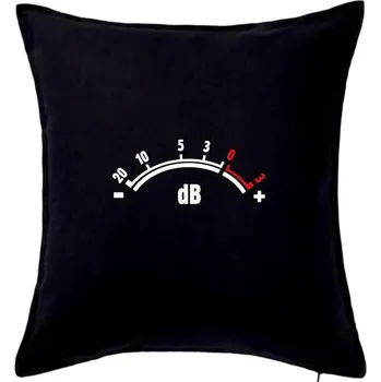 Polštář dB měřič - Polštář 50x50 - 50x50 - Pouze potah ( Černá )