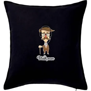 Polštář Walk man - Polštář 50x50 - 50x50 - Pouze potah ( Černá )