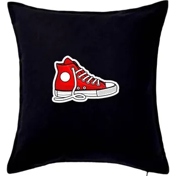 Polštář Neposedná teniska - Polštář 50x50 - 50x50 - Pouze potah ( Černá )