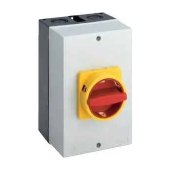 vypínač Hlavní/nouzový odpínač SALZER H226-41300-700N4 32A 0-1 3p v krytu červená