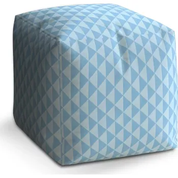 Taburet Taburet Kostka Modré obrácené pyramidy: 40x40x40 cm - Sablio