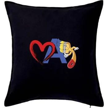 Polštář Srdce maluju - Polštář 50x50 - 50x50 - Pouze potah ( Černá )