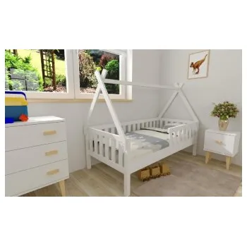 Postel Postel z masivu Pavlík 80/160 + rošt ZDARMA - bílá