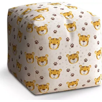 Taburet Taburet Kostka Tygřík: 40x40x40 cm - Sablio