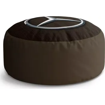 Sedací pytel Kulatý taburet Circle Logo 5 Dřevo: 38x48 cm - Sablio