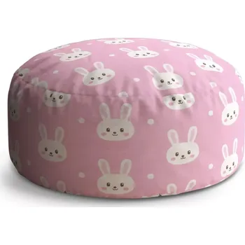 Sedací pytel Kulatý taburet Circle Králíčci: 38x48 cm - Sablio