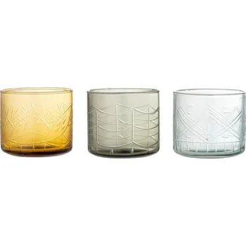 Sklenice Sada tří barevných sklenic Bloomingville Jozefina 300 ml