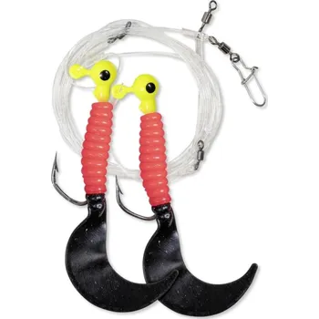 Rybářský háček Rhino Pilk Assist Rig 1.2m 3/0 Black/Red