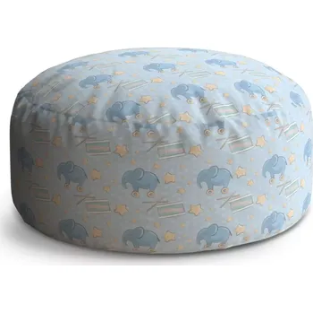 Sedací pytel Kulatý taburet Circle Stavebnice a vláčky: 38x48 cm - Sablio