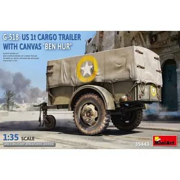 Plastikový model 1:35 G-518 US 1t Cargo Trailer w/ Canvas Ben Hur