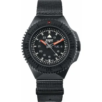 Hodinky Traser P69 Black Stealth Black textilní NATO řemen