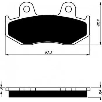 Auto-moto Přední brzdové destičky Goldfren Honda NES 125 Dylan 2002-2006 směs S3