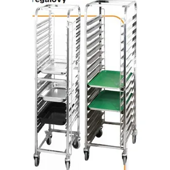 Servírovací stolek VRegálový nerez vozík RVJ-14xGN 1/1