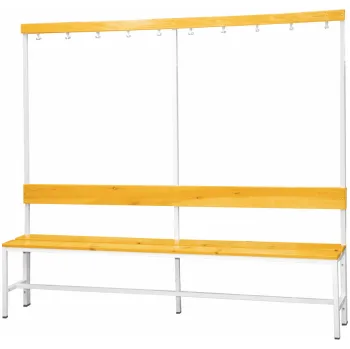 Stolička Šatnová lavice jednostranná PRA6810, délka 2 m, dřevěné latě