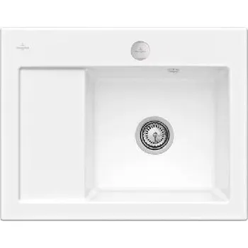 Keramický dřez Villeroy & Boch Subway 45 - Keramický dřez 65x51 cm, excentrické ovládání, CeramicPlus, alpská bílá 331302R1
