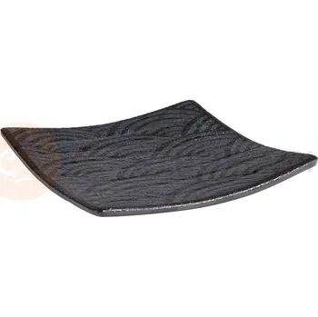 Servírovací tác z melaminu 14 x 14 cm, černý | APS, Dark Wave