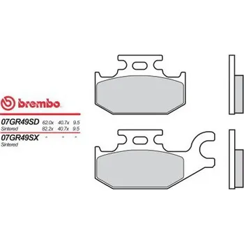 Motodíl Zadní brzdové destičky Brembo Yamaha 400 YFM FWN BIG BEAR 4WD 2000 - směs SD