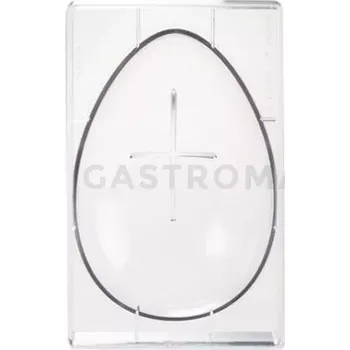 Čokoládová tyčinka Polykarbonátová forma na polovinu čokoládového vejce - 1 ks x 380g, 141x204 mm - 20U204N | MARTELLATO, Half Egg Moulds