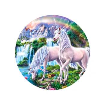 Jedlá dekorace na dort DVA JEDNOROŽCI, VARIANTA Jedlý papír 1340