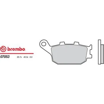 Brzda pro motocykl Zadní brzdové destičky Brembo Honda 250 NSS JAZZ 2000 - 2004 směs OEM
