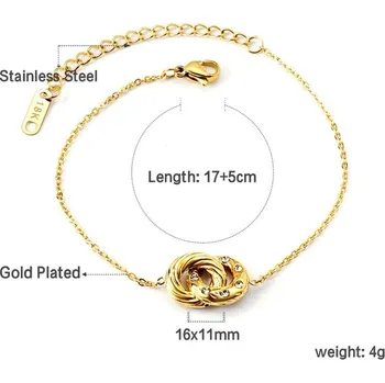 Náramek Elegantní dámský náramek z chirurgické oceli - 562G-200005183