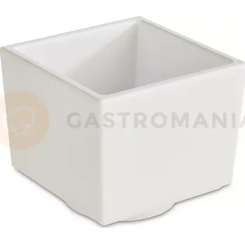 Čtvercová mísa z melaminu, bílá 0,16 l | APS, Asia Plus