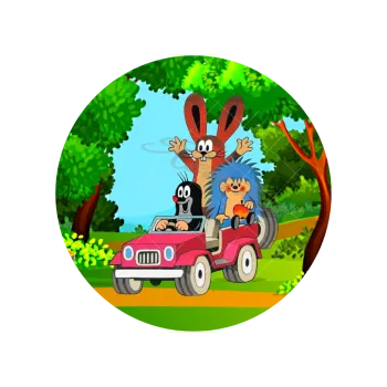 Jedlá dekorace na dort KRTEK na výletě, VARIANTA Jedlý papír 698