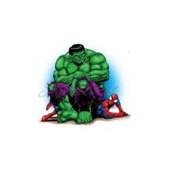 Jedlá dekorace na dort HULK A SPIDERMAN, VARIANTA Jedlý papír 642