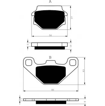 Auto-moto Zadní brzdové destičky Goldfren TGB Blade 550 2010-2012 směs K5