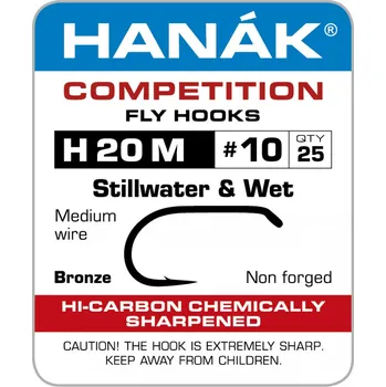 Rybářský háček Hanák Competition Hanák Háčky H20M Stillwater & Wet Velikost háčku: #8