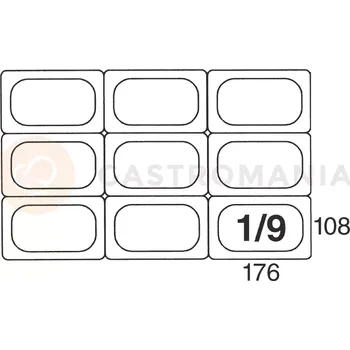 Gastro oděv Polykarbonátová gastronádoba GN1/9 100 mm | CONTACTO, 8219/100