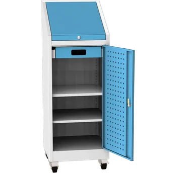 Dílenská skříňka s pultem NAR02KB - šedá/modrá