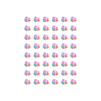 Jedlá dekorace na dort PRASÁTKO PEPA s45