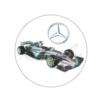 Jedlá dekorace na dort FORMULE MERCEDES, VARIANTA Jedlý papír 491